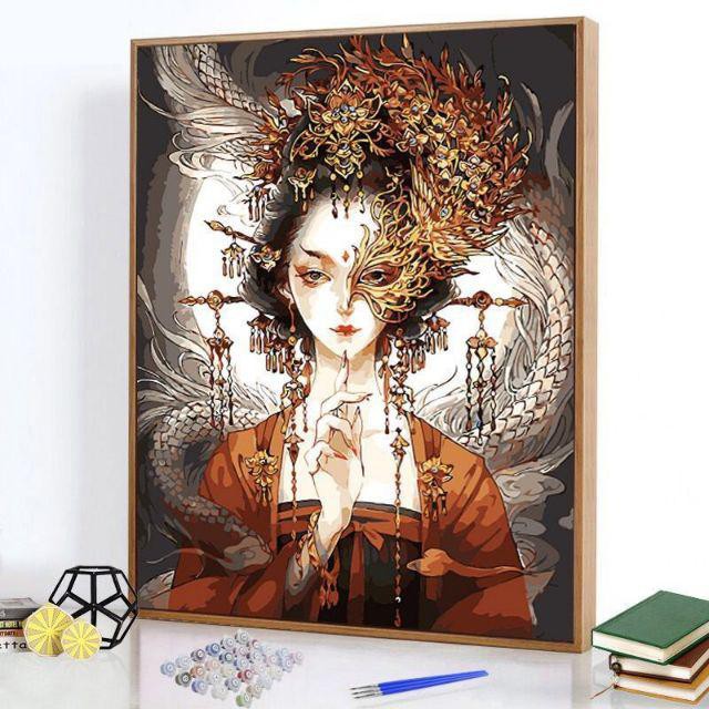 [Anime Cartoon Models]Painting By Numbers Diy Oil Painting 40X50Cm Cartoon Cartoon Characters Living Room Room Decoration Color Painting Creativity Gifts Marvel Onmyoji Girl