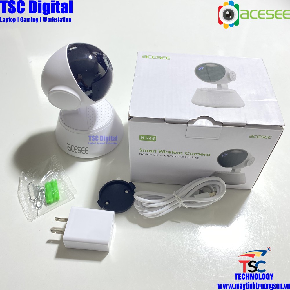 Camera IP wifi 2.0MP ACESEE AC05 | Kèm Thẻ Lưu Trữ 128Gb Quay 355° Đàm Thoại 2 Chiều