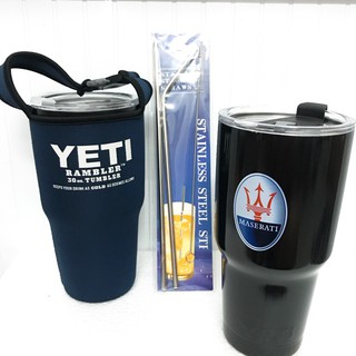 Combo Bộ Ly Giử Nhiệt YETI ( Ly + Túi+ Ống Hút Inox) Thái Lan