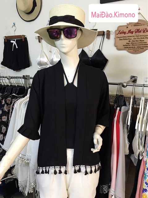 Kimono Tay Xếp Li_ Gấu Ren ❤️