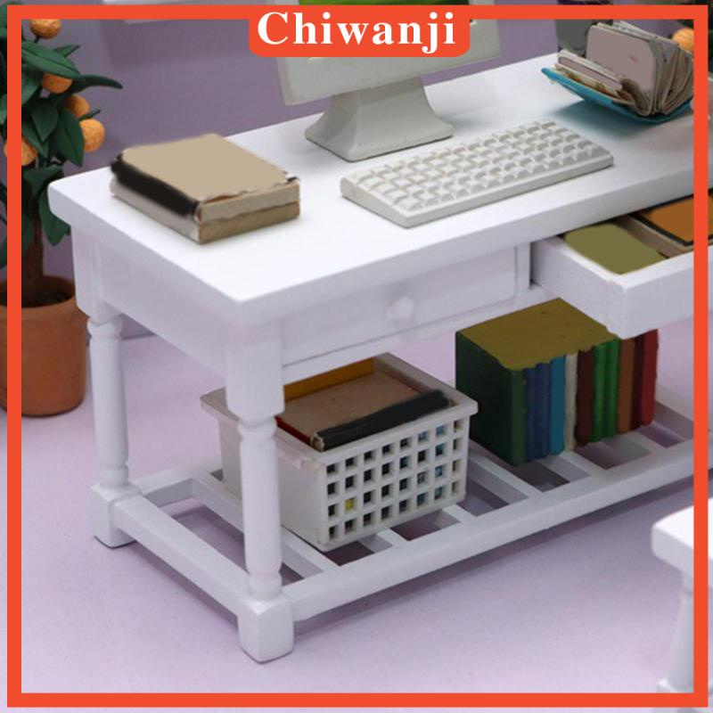 Mô hình bàn gỗ mini tỉ lệ 1/12 trang trí nhà búp bê