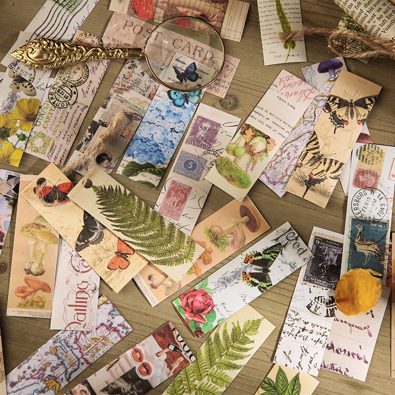 50 Miếng Dán Đánh Dấu Sách Hình Chữ Nhật Đẹp Mắt