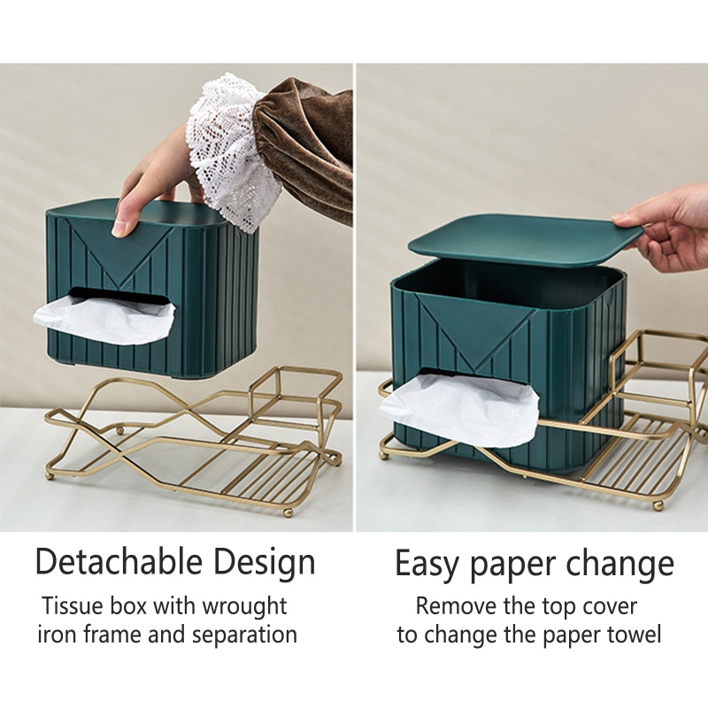 Hộp Đựng Khăn Giấy / Kính Điều Khiển Từ Xa Bằng Nhựa Tiện Dụng Cho Nhà Tắm / Văn Phòng