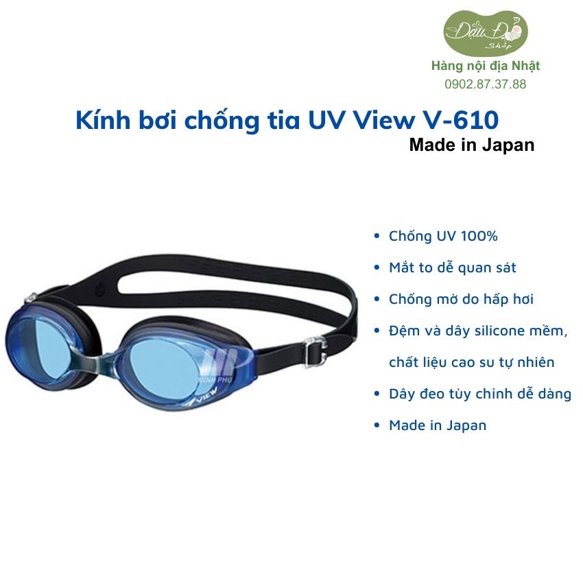 [made in Japan - nhiều màu] kính bơi Nhật chống tia UV, chống sương mù hiệu View - hàng nội địa Nhật