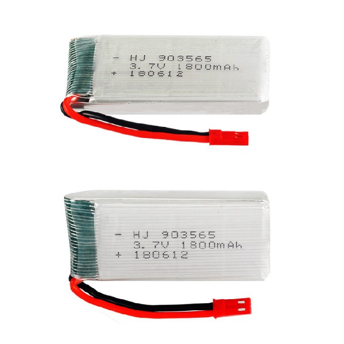 Pin Flycam Dung Lượng Cao 3.7V 1800mAh 25C  Phù Hợp Dòng Quad JJRC A6 Cổng JST