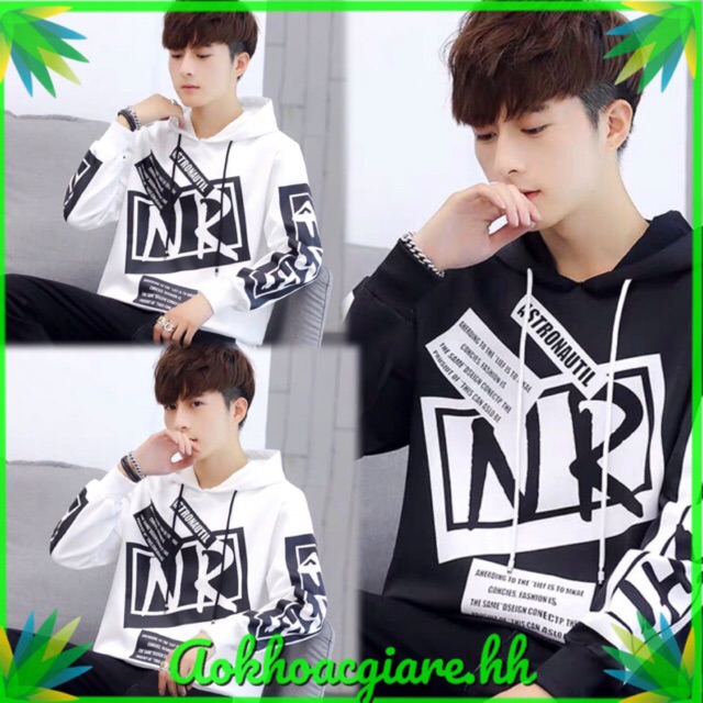 Áo khoác nỉ hoddie nam in NR cực sốc kèm ảnh thật
