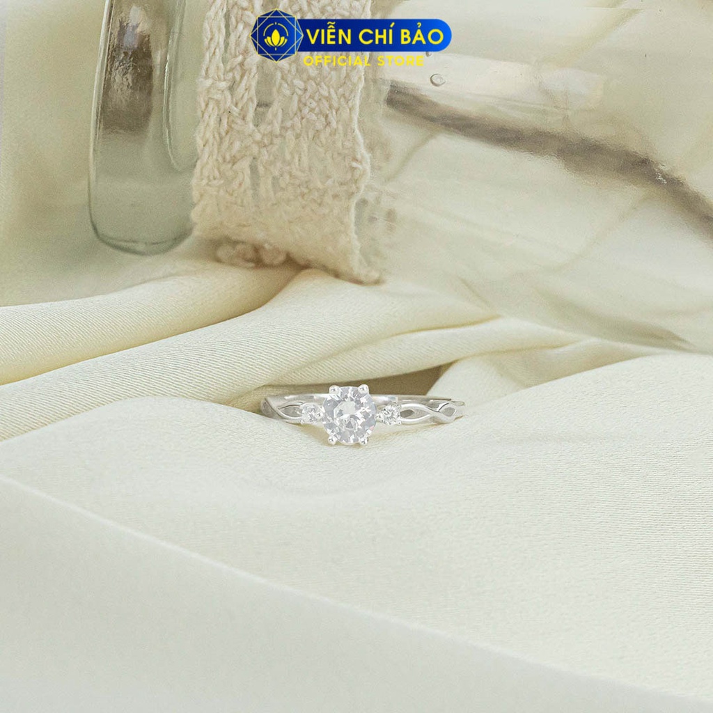 Nhẫn bạc nữ Clara chất liệu bạc 925 thời trang phụ kiện trang sức Viễn Chí Bảo N400408