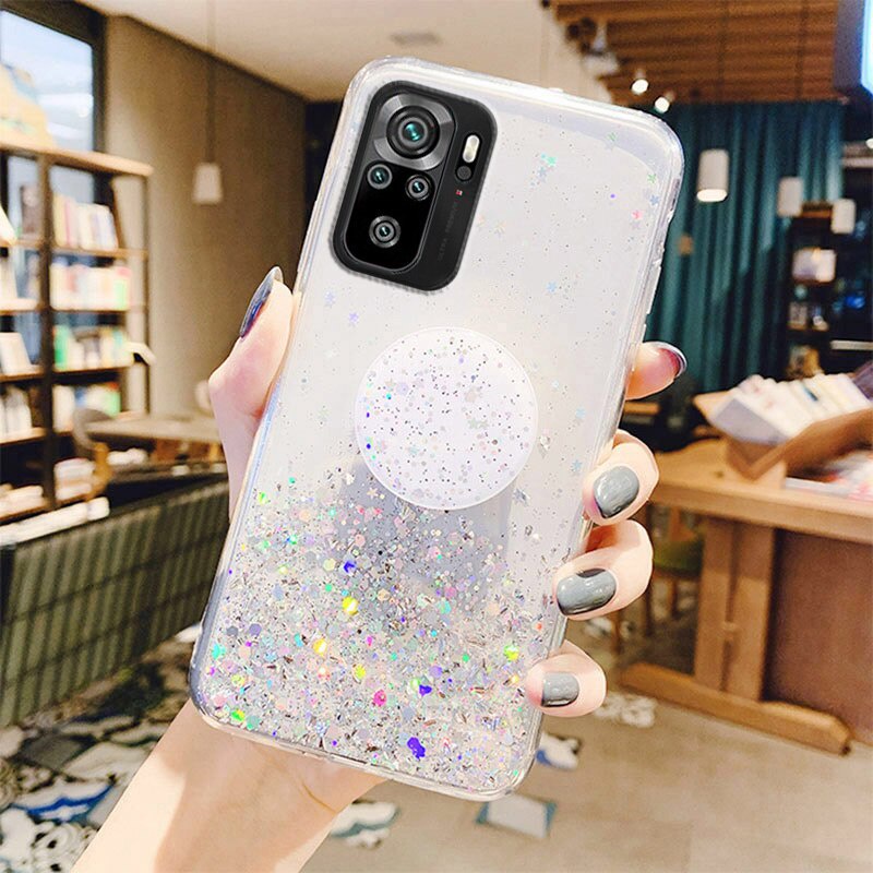 Ốp Điện Thoại Kim Tuyến Sao Lấp Lánh Cho Xiaomi Redmi Note 11 11S 10 10S 9 8 11T Redmi10 Poco M3 M4 Pro X3 GT