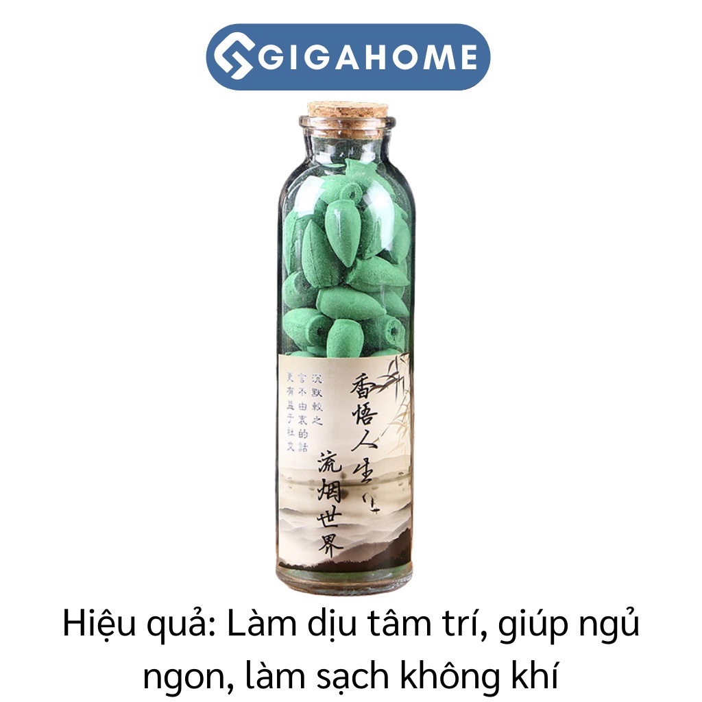 Lọ 65 Viên Nhang Nụ Trầm Hương Mix Nhiều Hương GIGAHOME Giảm Stress 4494
