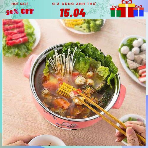 [Siêu Sale] Nồi lẩu mini đa năng size 28cm - Nồi lẩu điện COOKING POT chiên, xào, nấu mỳ, nấu lẩu