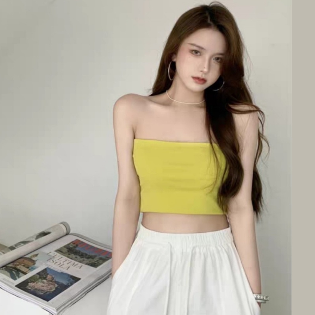 Áo Ống Croptop _ Hàng Đẹp Chất Borip Co Giãn 4 Màu Siêu Cưng