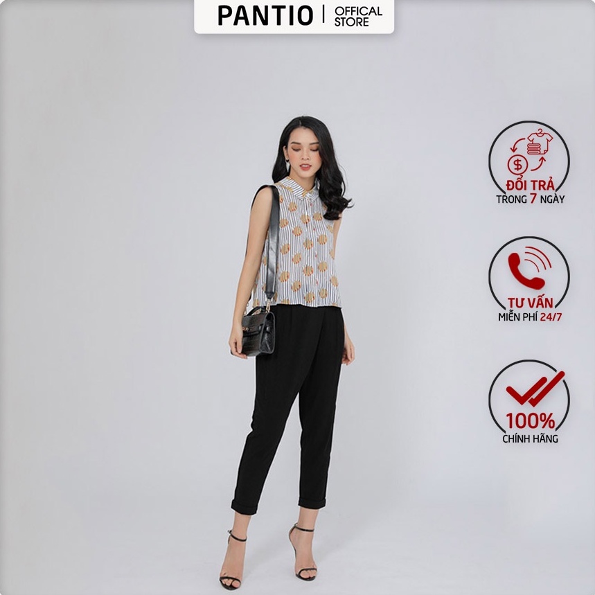 Áo sơ mi sát nách dáng suông hoạ tiết cổ cách điệu FAS31673 - PANTIO