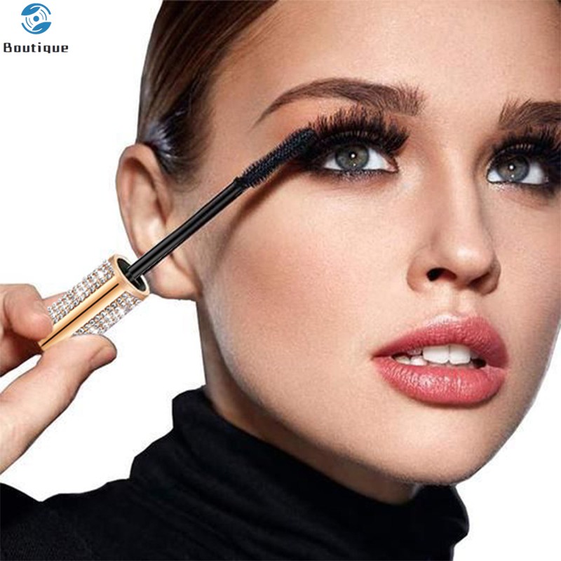 (Hàng Mới Về) Mascara Sợi Tơ 4d Chống Thấm Nước Không Vón Cục Chuốt Dài Và Dày Mi