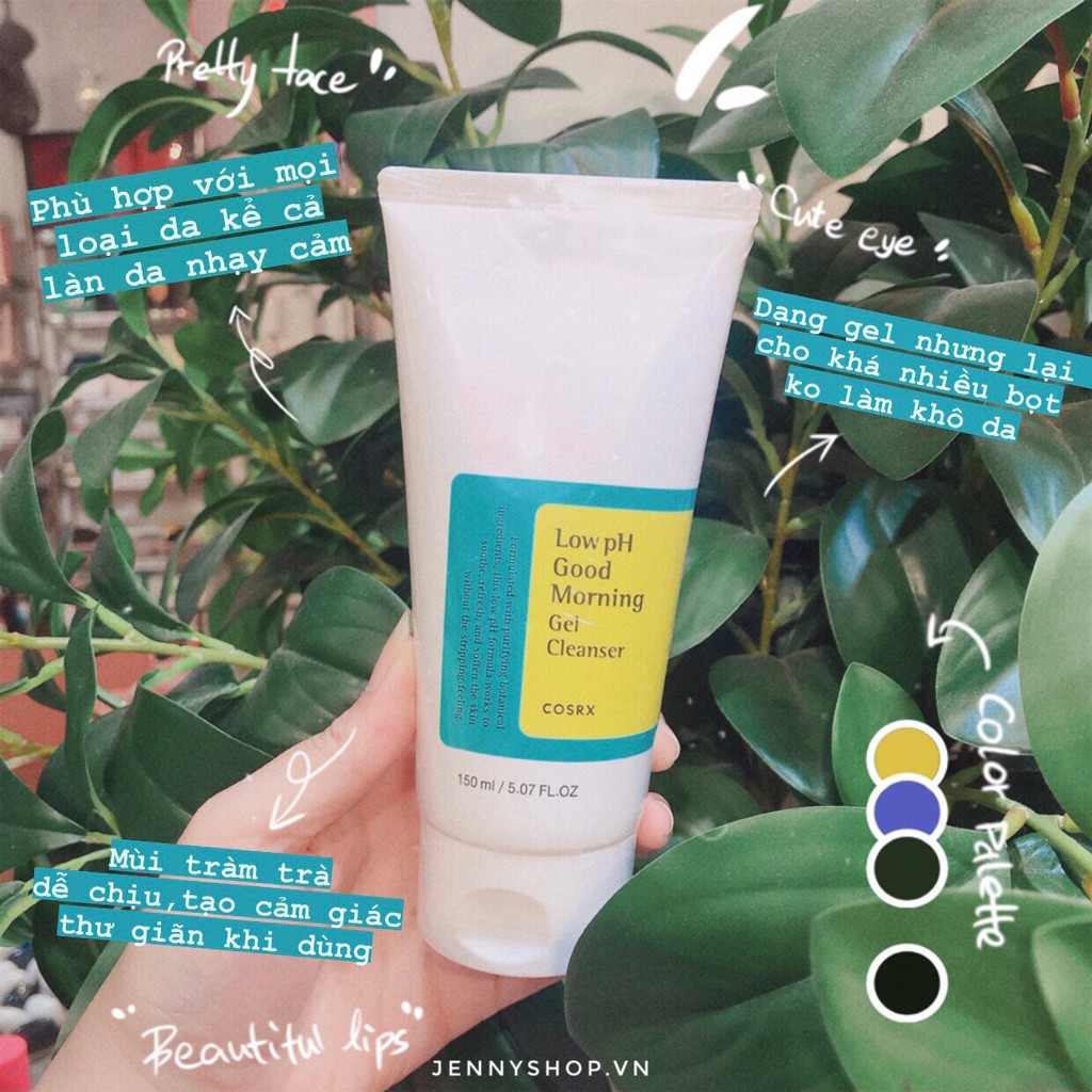 [Mã 159FMCGSALE giảm 8% đơn 500K] Sữa Rửa Mặt Cosrx Low PH Good Morning Gel Cleanser