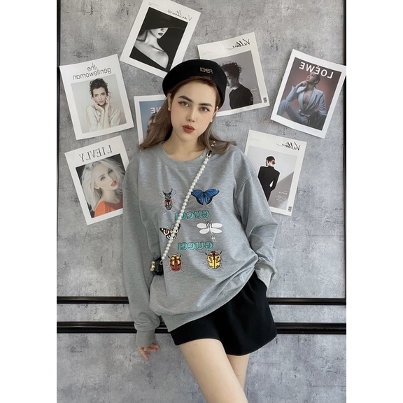 Áo Sweater Nỉ Da Cá Hàn Form Rộng Streetwear In Hình Cute 6 Màu | BigBuy360 - bigbuy360.vn