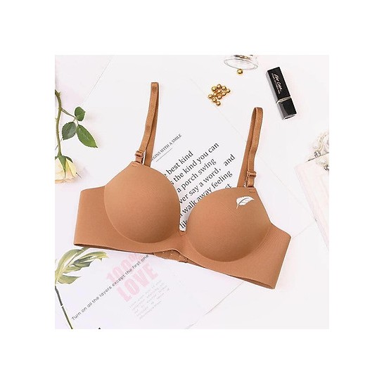 Áo lót nữ, áo ngực nữ su Lông Vũ, không gọng, đệm dày bàn tay nâng ngực chống xệ. | BigBuy360 - bigbuy360.vn