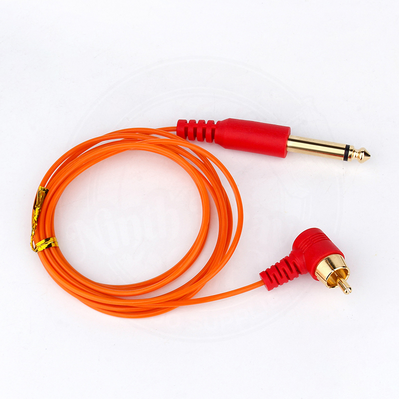 Dây Cáp RCA 2m Đầu Góc Bằng Silicon Mềm Chuyên Dụng Cho Máy Xăm