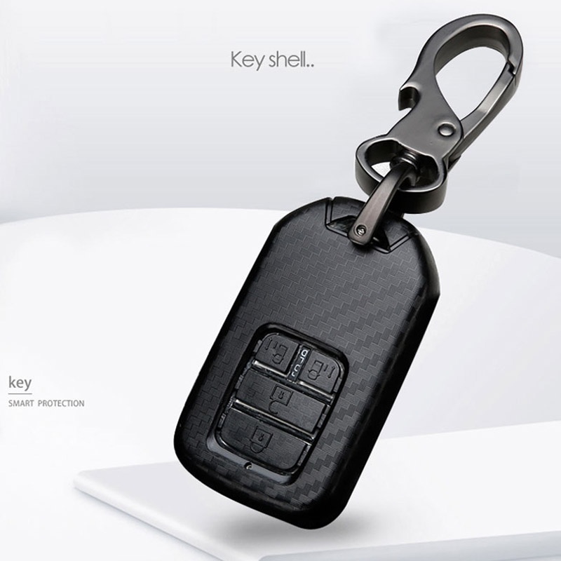 Ốp Bảo Vệ Chìa Khóa Xe Hơi Bằng Sợi Carbon Chất Lượng Cao Cho Honda All-New City/CRV/Accord/Civic 2016-2021/Jazz/HRV/CRV/BRV 2014-2021