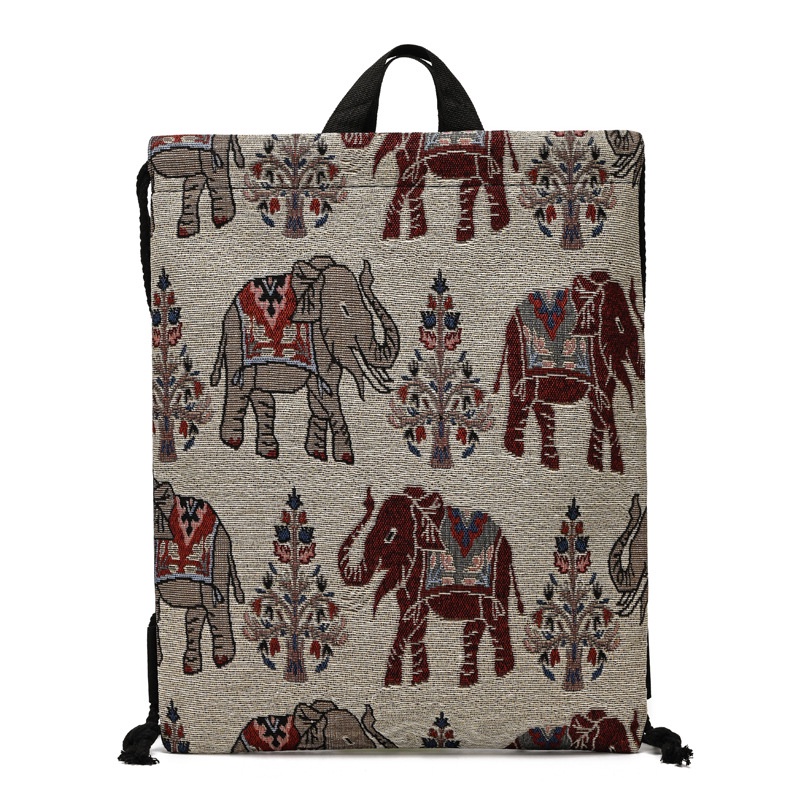 Túi tote túi vải - Túi đeo vai - Túi rút tiện lợi - Hình dân tộc - thời trang phụ nữ, học sinh