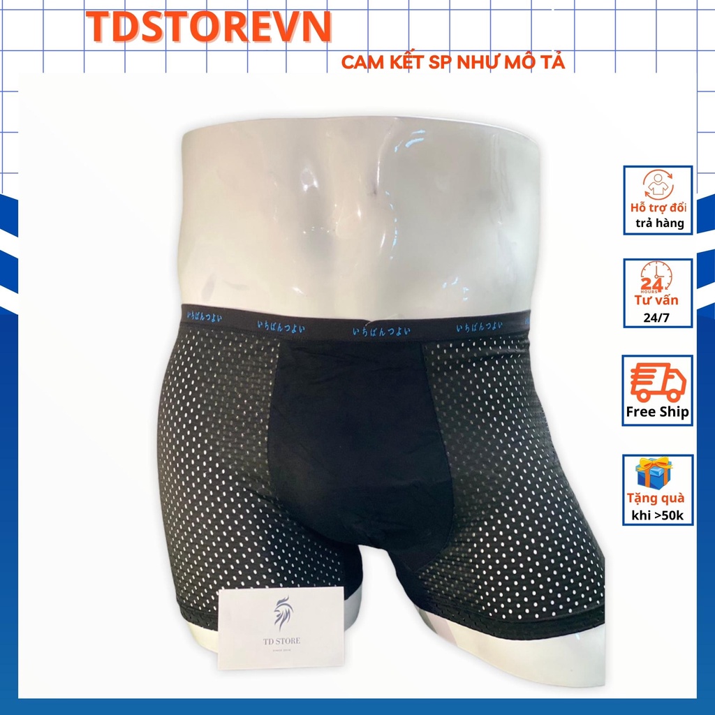 Quần sịp đùi nam Tdstorevn thông hơi thoáng khí co giãn 4 chiều, quần lót lưới nam mã TD02