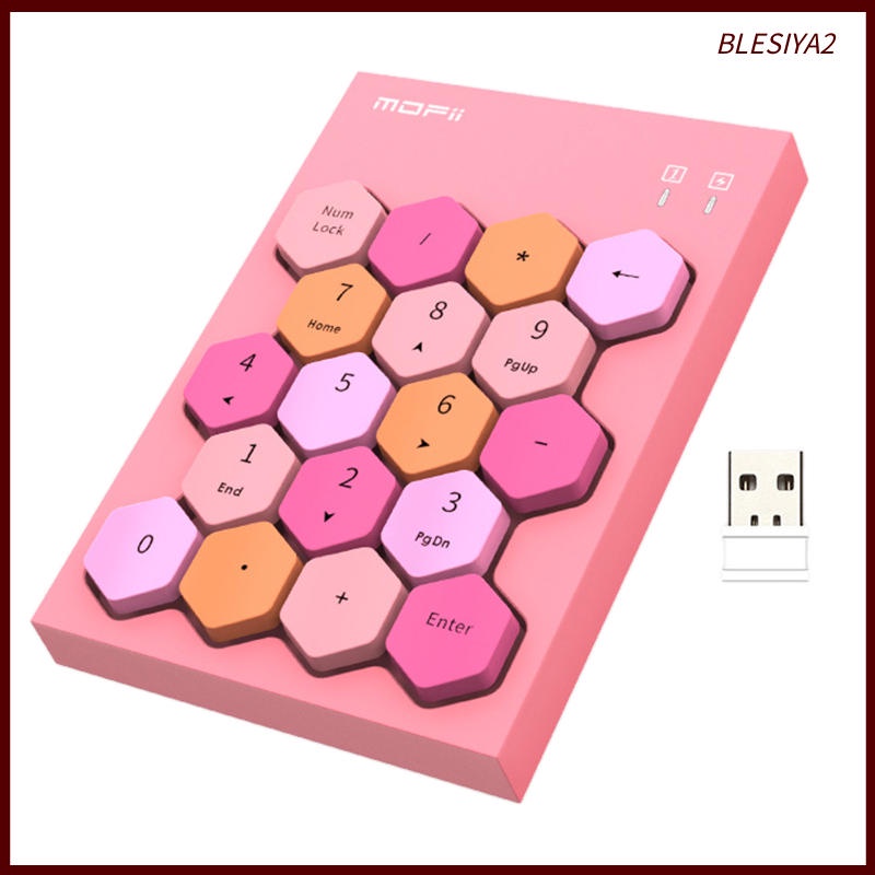 Wireless Numeric Keypad 18 Keys Number Pad Numpad For Laptop PC Black Mixed