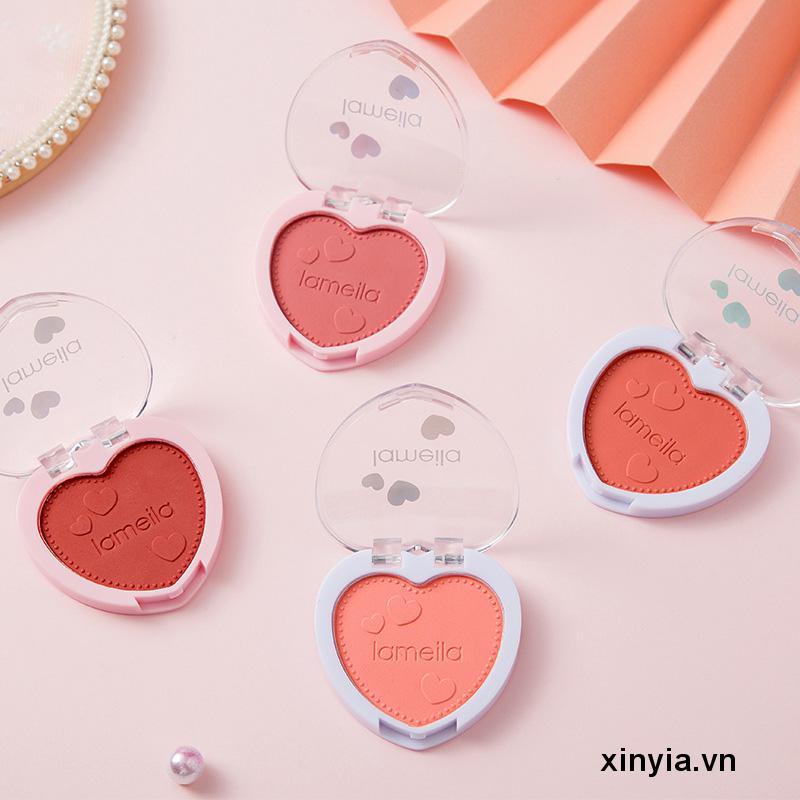 Phấn má hồng Lameila vỏ hình trái tim nhỏ hợp thời trang
