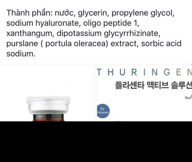 TẾ BÀO GỐC THURINGEN PLACENTA( SALE LỖ NGHỈ BÁN)