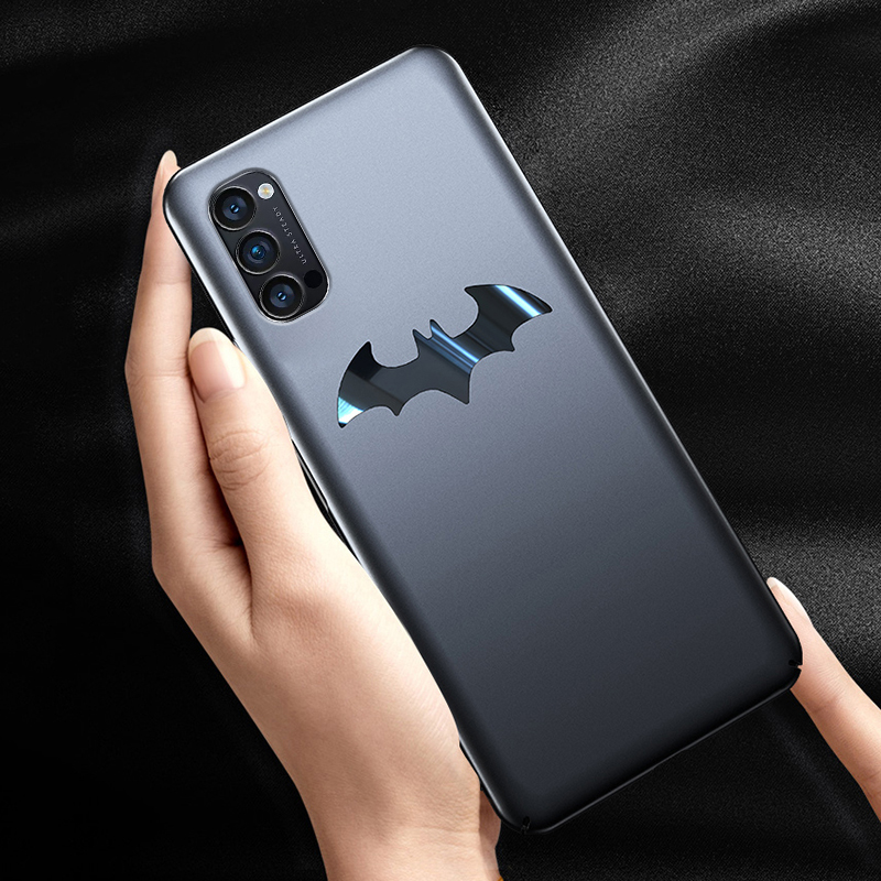 Ốp Điện Thoại Kim Loại Mỏng Mặt Nhám Chống Trượt Hình Dơi Cho OPPO Reno 4 Pro OPPO Reno 4