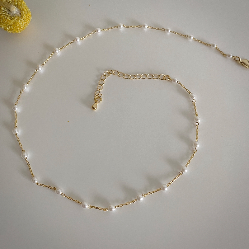 Vòng Cổ Choker Đính Ngọc Trai Thời Trang