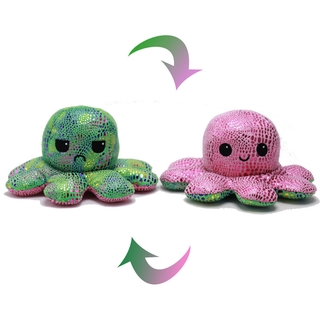 [TOYJAN code to refund 20K single 50K coins] 20CM Reversible Octopus two color Stuffed octopus with emotions #READYSTCK#COD