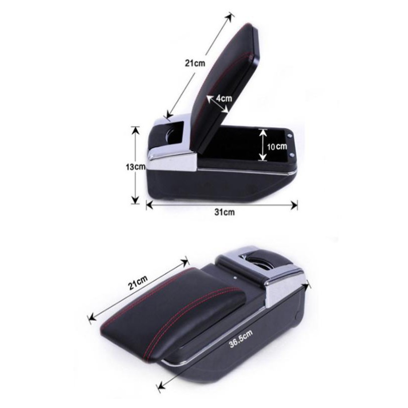 Hộp tỳ tay xe Ford Fiesta cao cấp tích hợp cổng sạc USB - Bảo hành 12 tháng | BigBuy360 - bigbuy360.vn