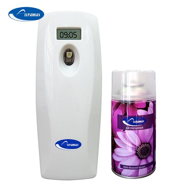 Bộ máy xịt phòng tự động Auramax AU12 + Chai xịt phòng Auramax 300ml