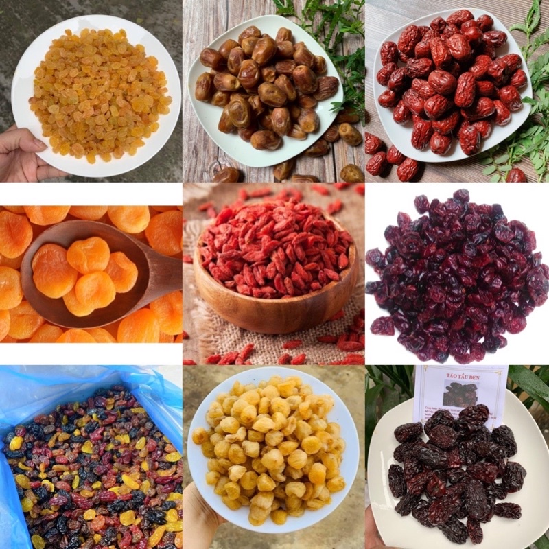 100g các loại quả sấy không đường siêu ngon