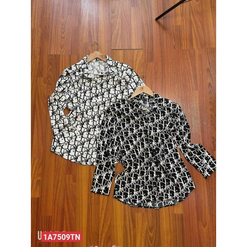 Áo sơ mi họa tiết phôm rộng cao cấp 60kg