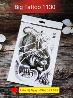 Hình xăm dán hổ -sói