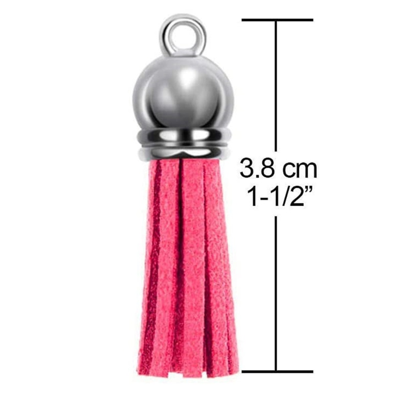 Set 140 Mặt Vòng cổ / Móc Khóa Bằng Da Tua Rua Phong Cách Retro DIY