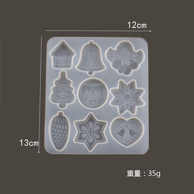 Khuôn Silicone Làm Mặt Trang Sức Hình Cây Thông Giáng Sinh DIY