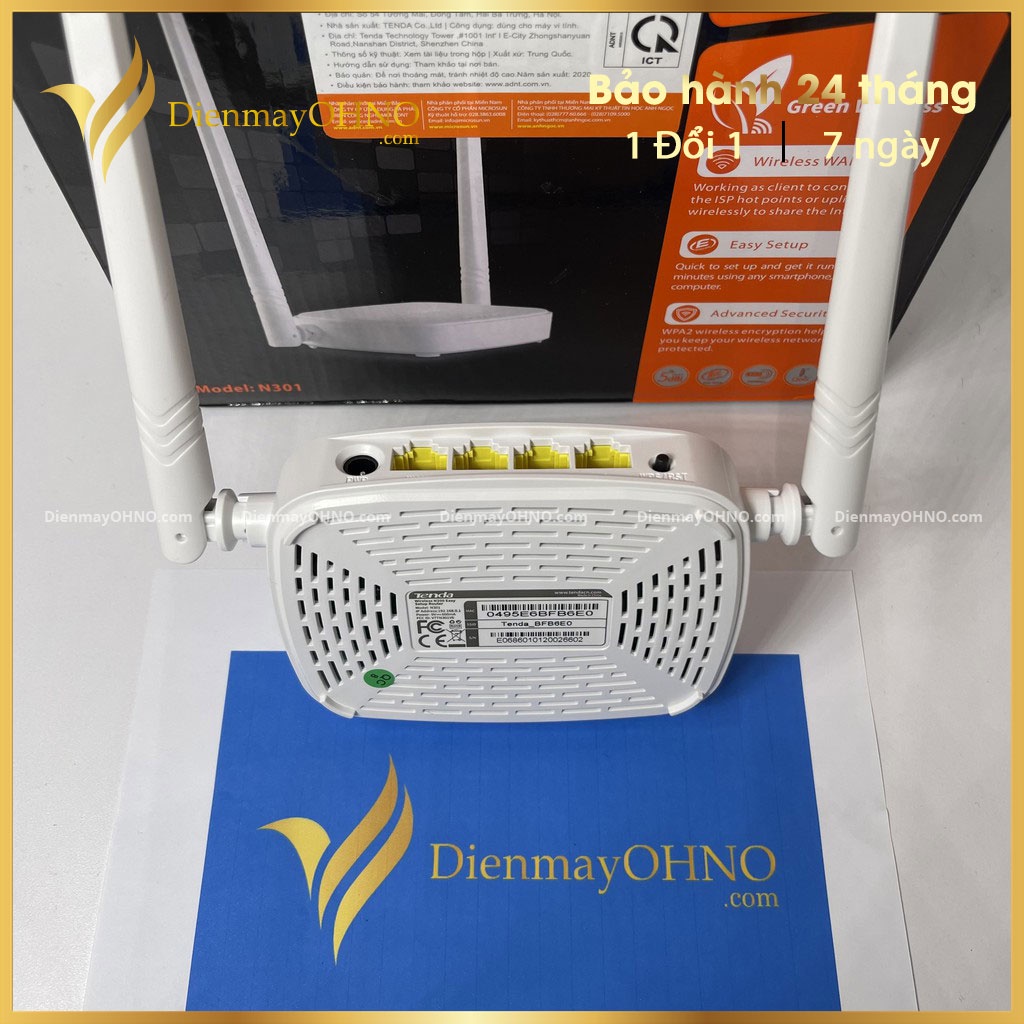 Bộ Thiết Bị Router Phát Wifi Tenda N301 Cục Phát Sóng Wifi 2 Râu Kết Nối Internet Tốc Độ Cao - OHNO VIỆT NAM