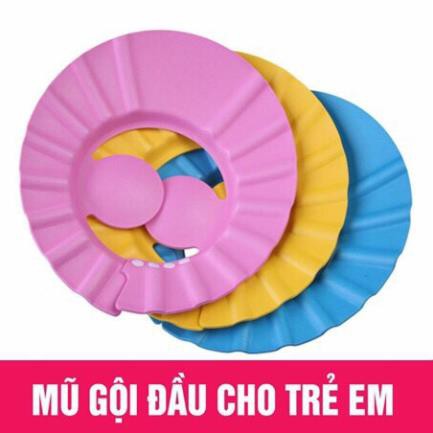 Mũ gội đầu - Mũ chắn nước, trùm đầu cắt tóc cho trẻ em,Tạo cho bé cảm giác thích thú hơn và không sợ đi tắm phải gội đầu