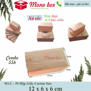 Bộ 55 thùng giấy carton 12x6x6