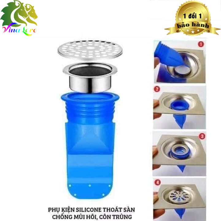 Phụ kiện Silicone lắp thoát sàn chống mùi hôi ngăn vi khuẩn trào ngược lên, ngăn mùi hôi nhà vệ sinh