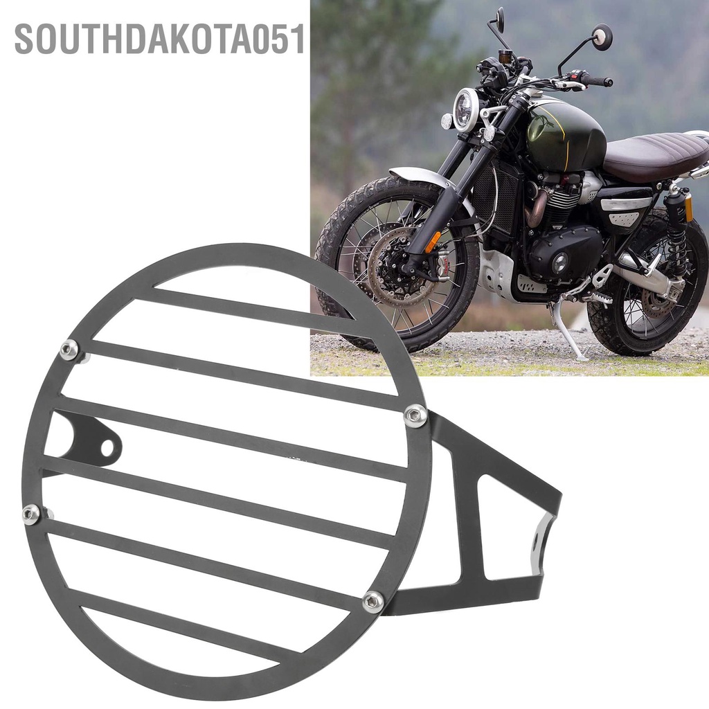 Southdakota051 Đèn pha xe máy màu đen Lưới tản nhiệt đầu đèn bằng sắt Thay thế cho Scrambler 1200XC XE 2019‑2021