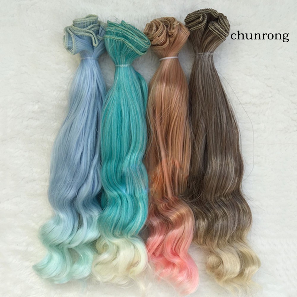 CR+Smooth Natural Color Extension Long Curly Hair BJD S-D Wigs Doll Accessories