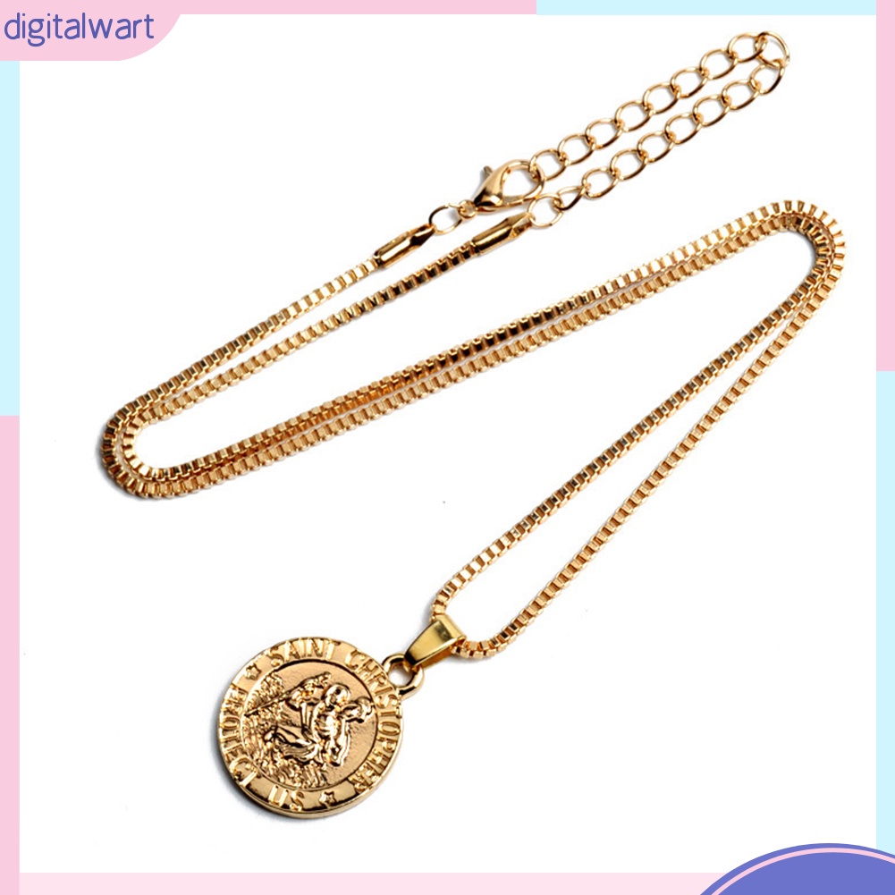 Dây Chuyền Mặt Tròn Khắc Họa Tiết Thời Trang Độc Đáo