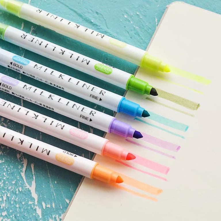 12 bút highlight màu sắc xinh xắn