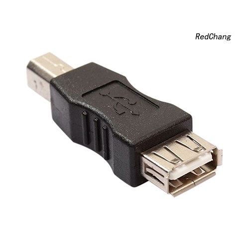 -SPQ- Mini Black USB Type A Female to USB Type B Male Converter Connector Adapter