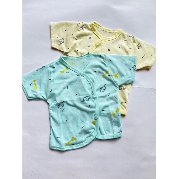 [ HÀNG MỚI VỀ ] Áo chục cộc tay cotton in hinh cho bé sơ sinh từ 3-8kg
