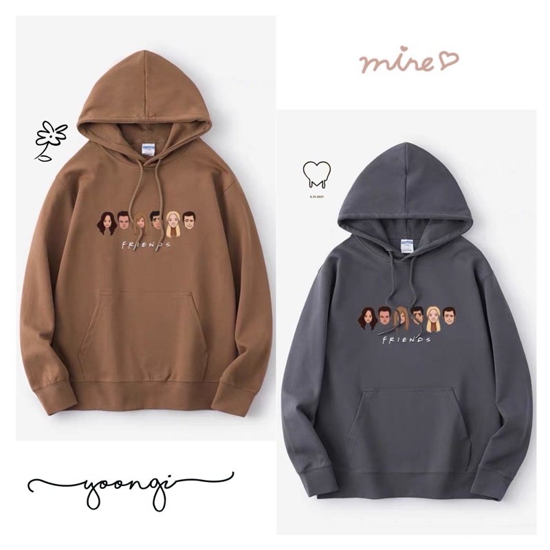Áo Hoodie Nỉ Bông Unisex Tay Dài Túi Bụng FRIENDS(ODER 2 NGÀY)