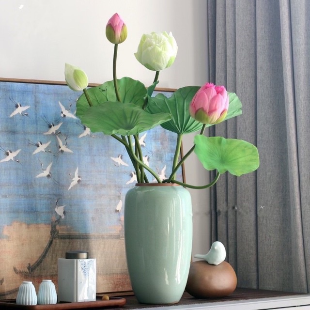 Hoa sen giả-BÁCH DIỆP QUAN ÂM cao cấp,trang trí siêu đẹp