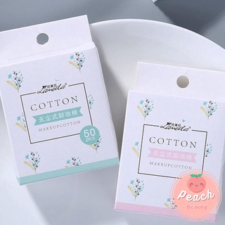 Hộp 50 miếng bông tẩy trang mini cao cấp Lameila siêu mỏng - 100% Cotton 🍑 Peach.Beauty 🍑